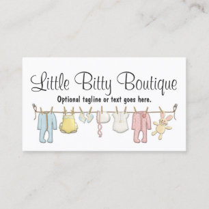 Carte De Visite Boutique de vêtements pour bébés sur les médias so