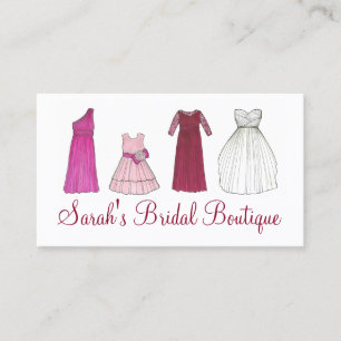 Carte De Visite Boutique de vêtements pour Mariage de mariée