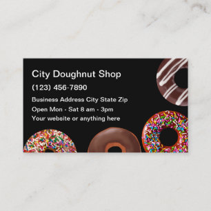 Carte De Visite Boutique Doughnut Disposition Moderne