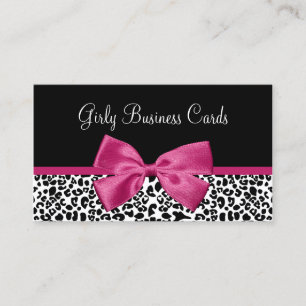 Carte De Visite Boutique Empreinte de léopard Vivacious Dark Pink 