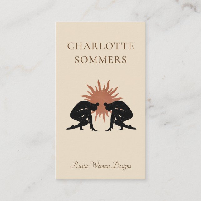 Carte De Visite Boutique en ligne Boho moderne (Devant)