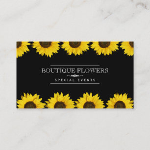 Carte De Visite Boutique Fleurs   Fleurs de soleil, petite II