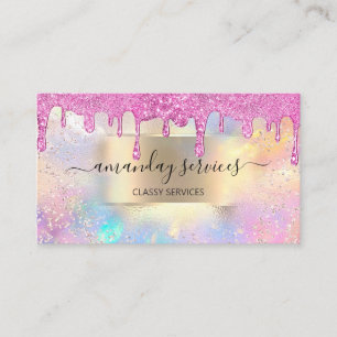 Carte De Visite Boutique Holograph Makeup Boutique Gold Pink Wax D