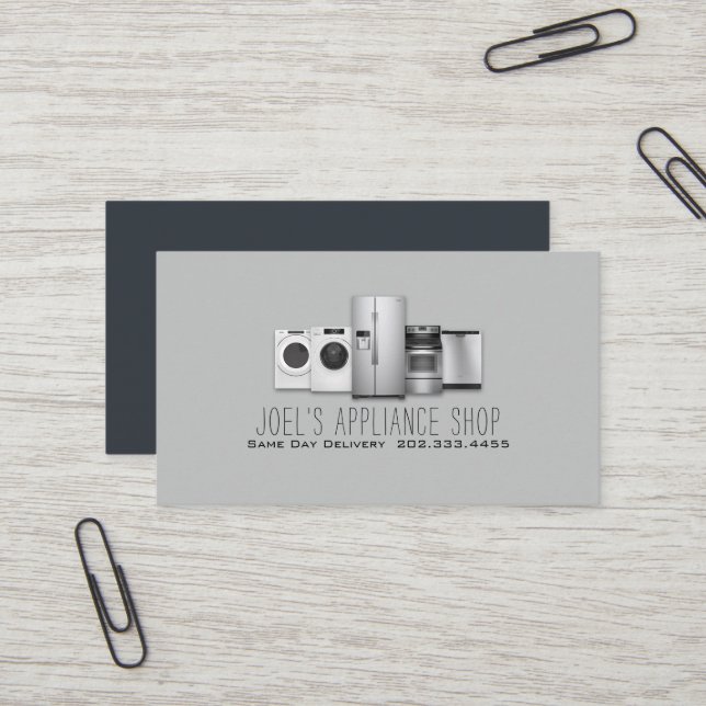 Carte De Visite Boutique, installation, réparation (Devant/Arrière en situation)
