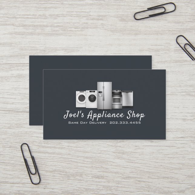 Carte De Visite Boutique, installation, réparation (Devant/Arrière en situation)