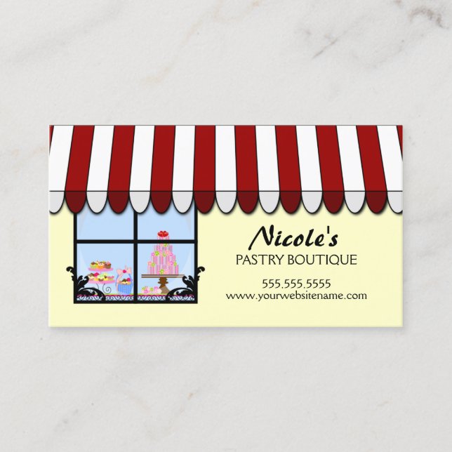 Carte De Visite Boutique lunatique/magasin de boulangerie (Devant)