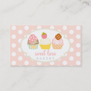 Carte De Visite Boutique mignonne de rétros petits gâteaux doux