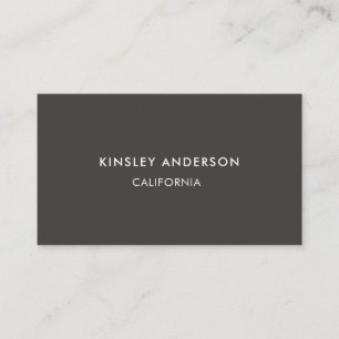 Carte De Visite Boutique minimaliste de luxe gris foncé