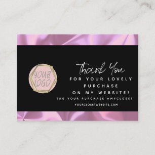 Carte De Visite Boutique moderne Beauté Merci rose Logo