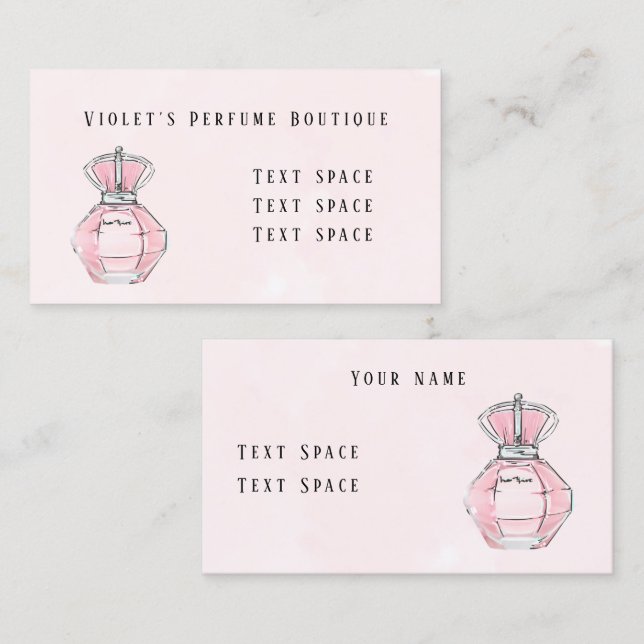 Carte De Visite Boutique Parfum (Devant / Derrière)