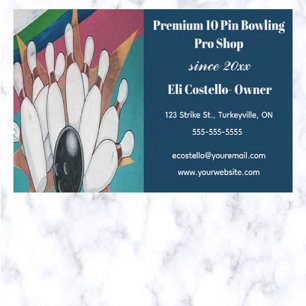 Carte De Visite Boutique Pro Bowling Editable