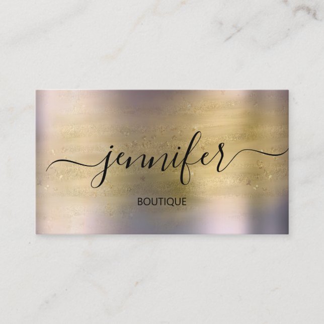 Carte De Visite Boutique professionnelle Gold Purple (Devant)