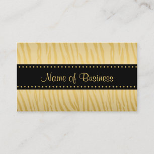 Carte De Visite Boutique Rayure Tigre Or
