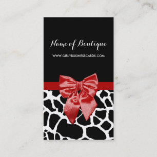 Carte De Visite Boutique Salon Red Bow