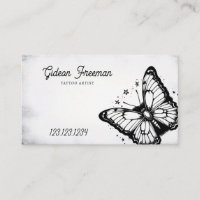 Boutique vintage de tatouage à papillon noir et bl