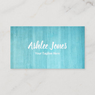 Carte De Visite Boutique vintage en bois de turquoise rustique