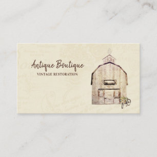 Carte De Visite Boutique Vintage Grange Rustique