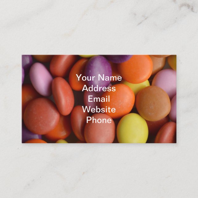 Carte De Visite Boutons de bonbons (Devant)