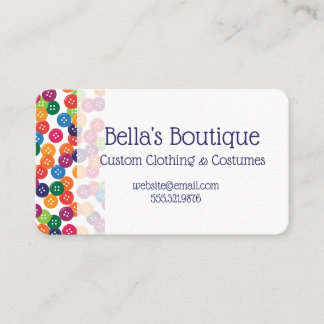 Carte De Visite Boutons de couleur de base