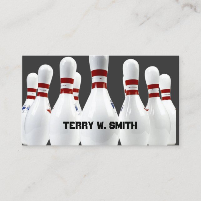 Carte de visite Bowling Pins (Devant)