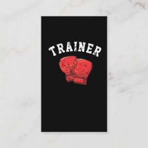 Carte De Visite Boxe d'entraîneurs de boxe Formation à la boîte