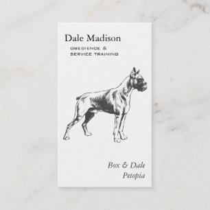 Carte De Visite Boxer Dog Business