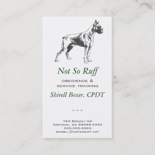 Carte De Visite Boxer Dog Business