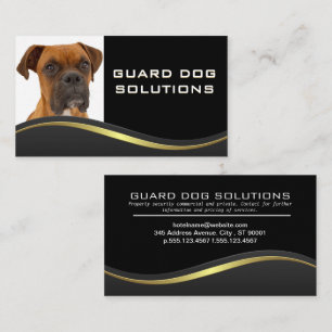 Carte De Visite Boxer   Formation animale   Vague jaune noire