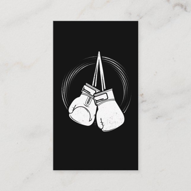 Carte De Visite Boxer Gants de boxe blanche (Devant)