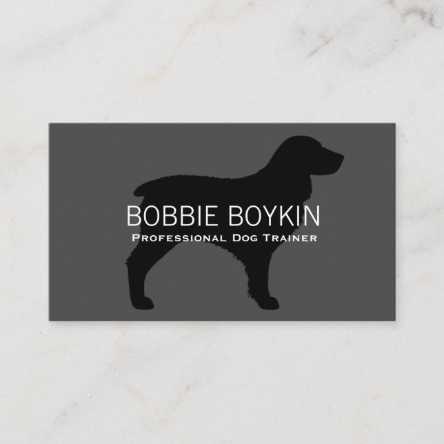 Carte De Visite Boykin Spaniel Silhouette (Devant)