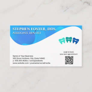 Carte De Visite Bracelets sur dents Dentistère Code QR