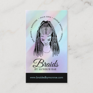 Carte De Visite Braider à cheveux - Braids - Braile - Styliste - S