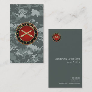 Carte De Visite Branche de l'artillerie de campagne Insigne Éditio
