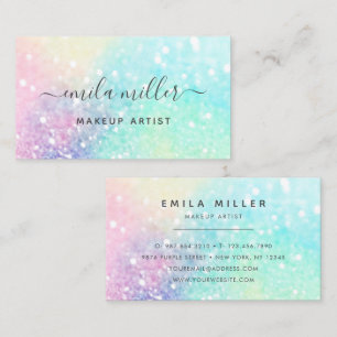 Carte De Visite Branché Pastel Parties scintillant maquillage Arti
