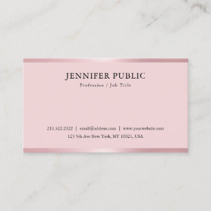 Carte De Visite Branché Rosegold Moderne Élégant Simple Modèle