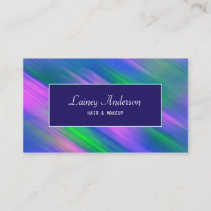 Carte De Visite Branché tendance groovy vert néon bleu violet