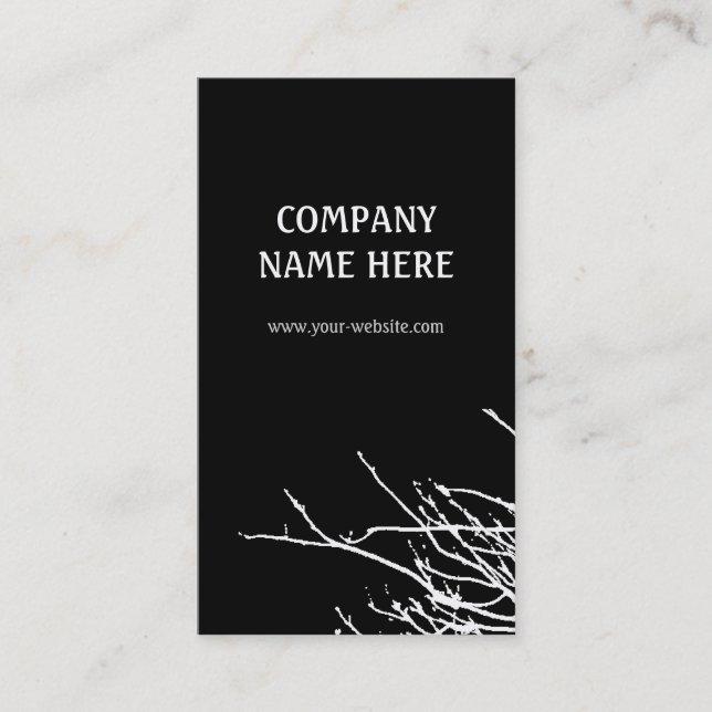 Carte De Visite Branches blanches (Devant)