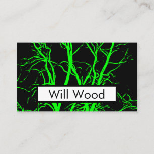 Carte De Visite Branches du Neon Green Tree Cool décoratif Abstrai