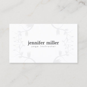 Carte De Visite BRANCHES FLORALES dans GRIS-CLAIR