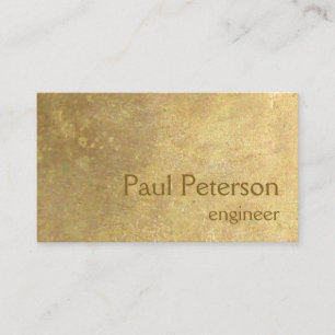 Carte De Visite Brass métallique Faux simple