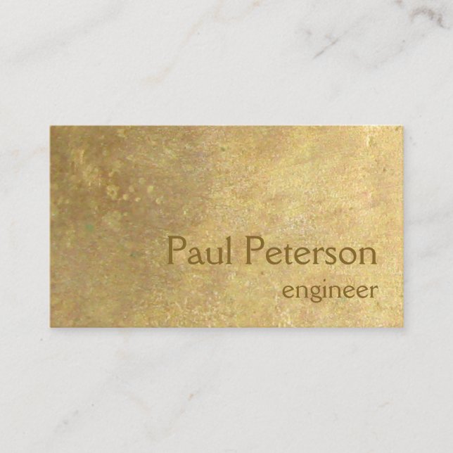 Carte De Visite Brass métallique Faux simple (Devant)