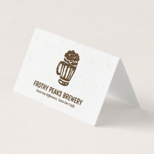 Carte De Visite Brasserie Scannable QR pliée