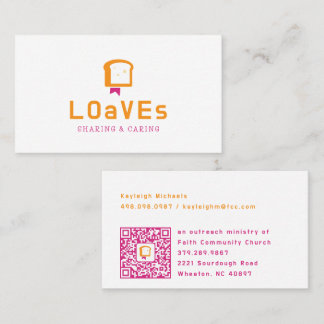 Carte De Visite Bread Bible Logo | Christian Food Ministry