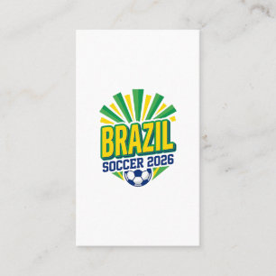 Carte De Visite Brésil Football 2026 Football Gras Pays Typographi