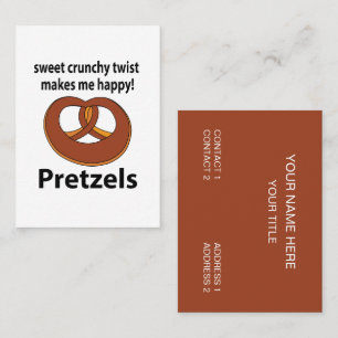 Carte De Visite Bretzel Sucré Croquant Torsion Me Rend Heureux Bre