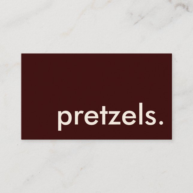 Carte De Visite bretzels. (Devant)