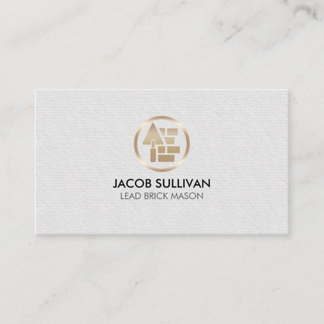 Carte De Visite Brick Stone Mason Masonry Construction (Devant)