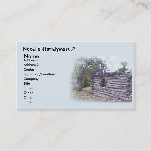 Carte De Visite Bricoleur (Devant)