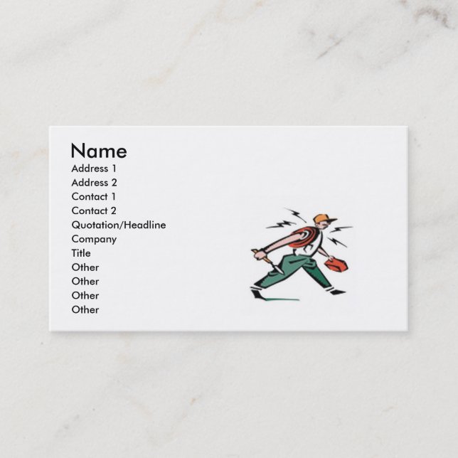 Carte De Visite Bricoleur (Devant)