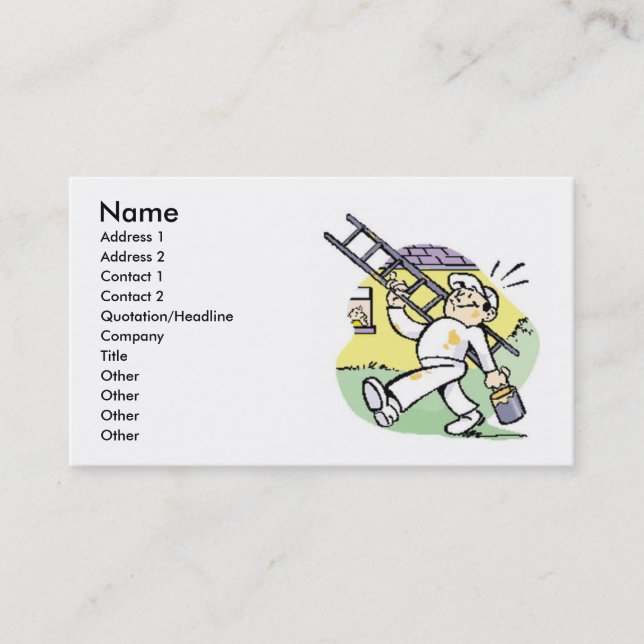 Carte De Visite Bricoleur avec l'échelle (Devant)